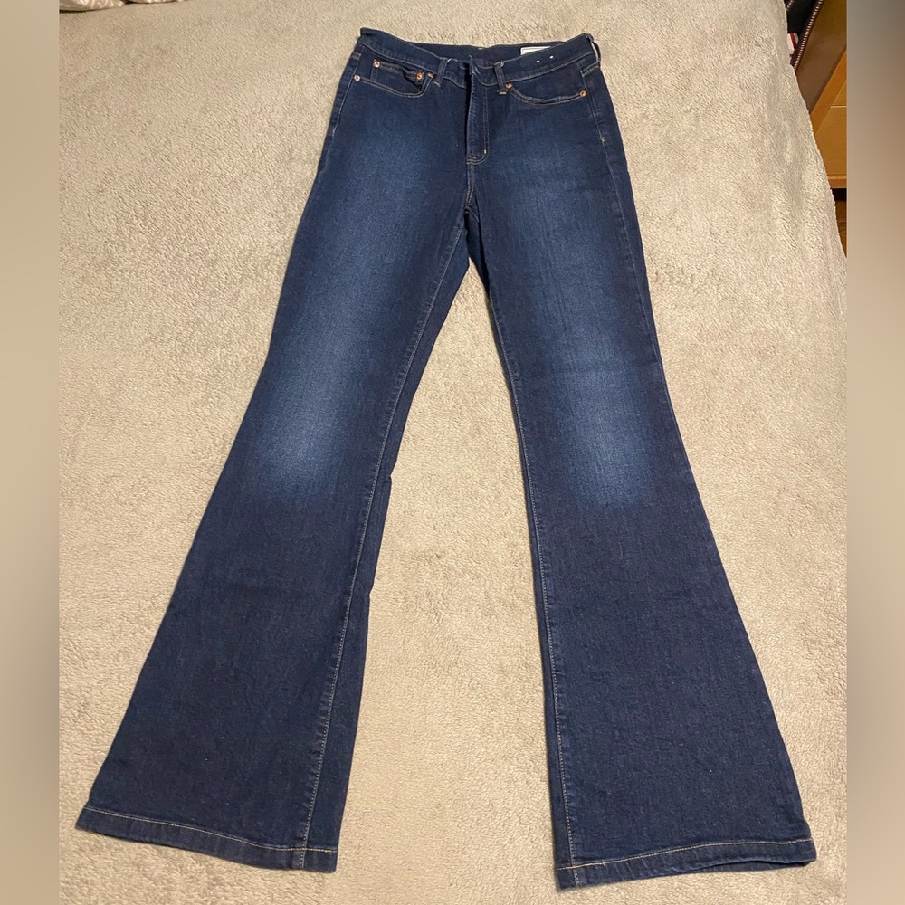 GAP Women's Flare Jeans - Dark Blue